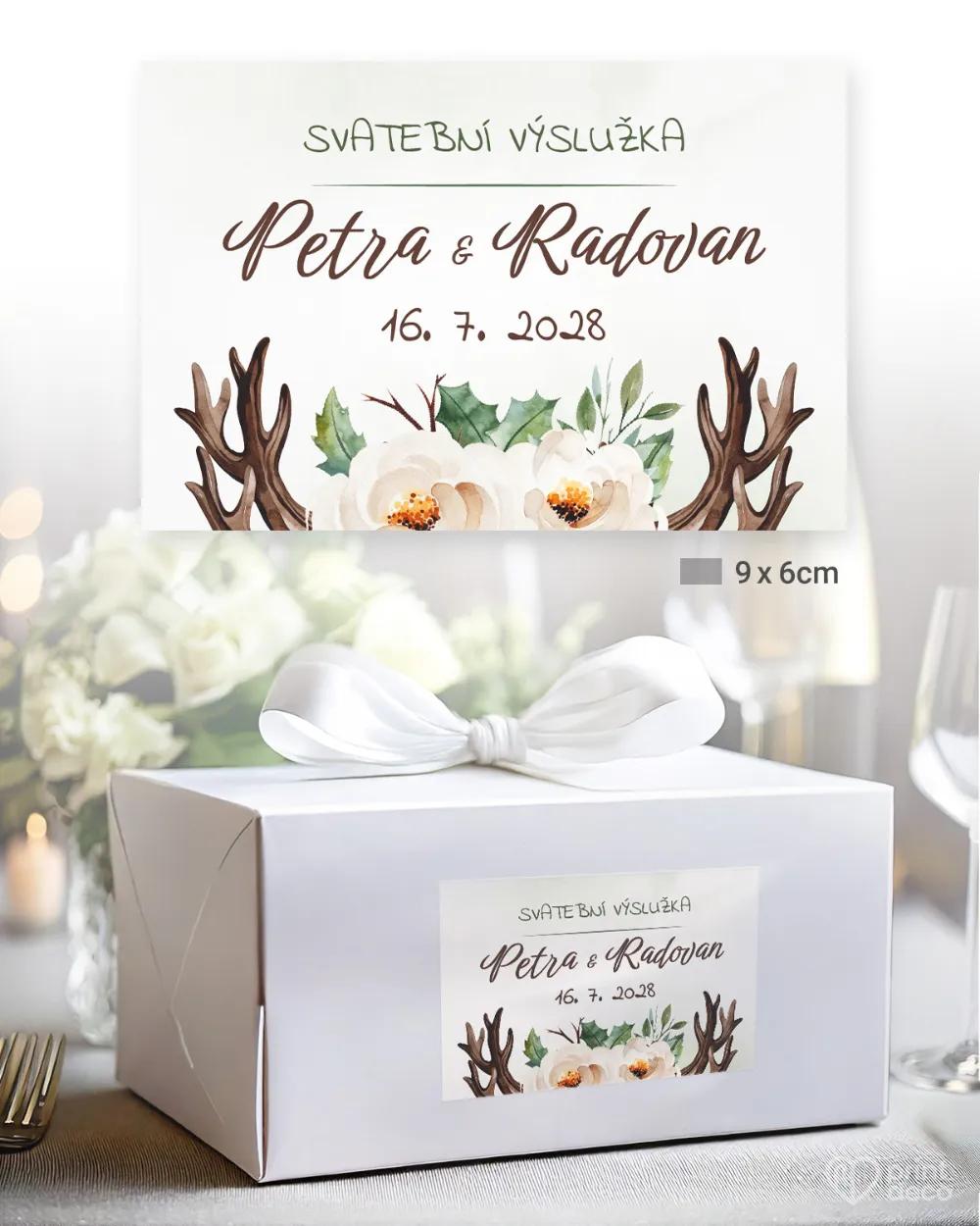 Svatební samolepky na výslužky lesní plody I. 2/3