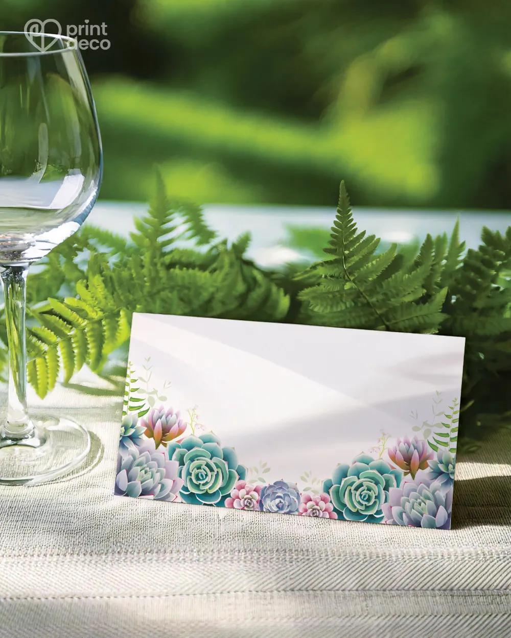 Svatební jmenovky – Sukulenty 1/2