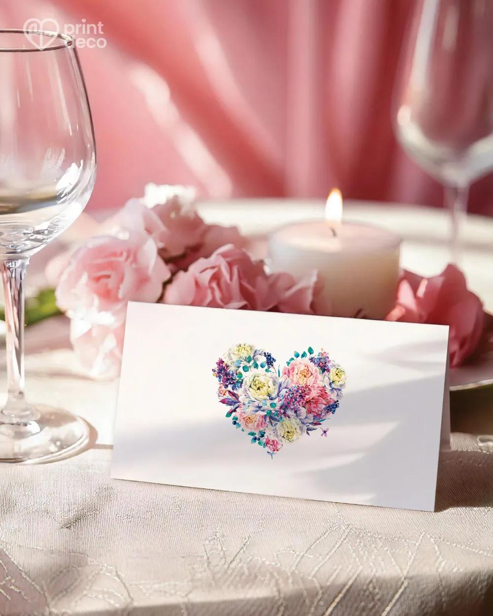 Svatební jmenovky – Pivoňky s šeříkem 1/2