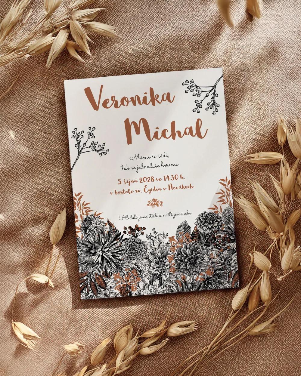 Svatební oznámení - Polní květiny 03 1/2