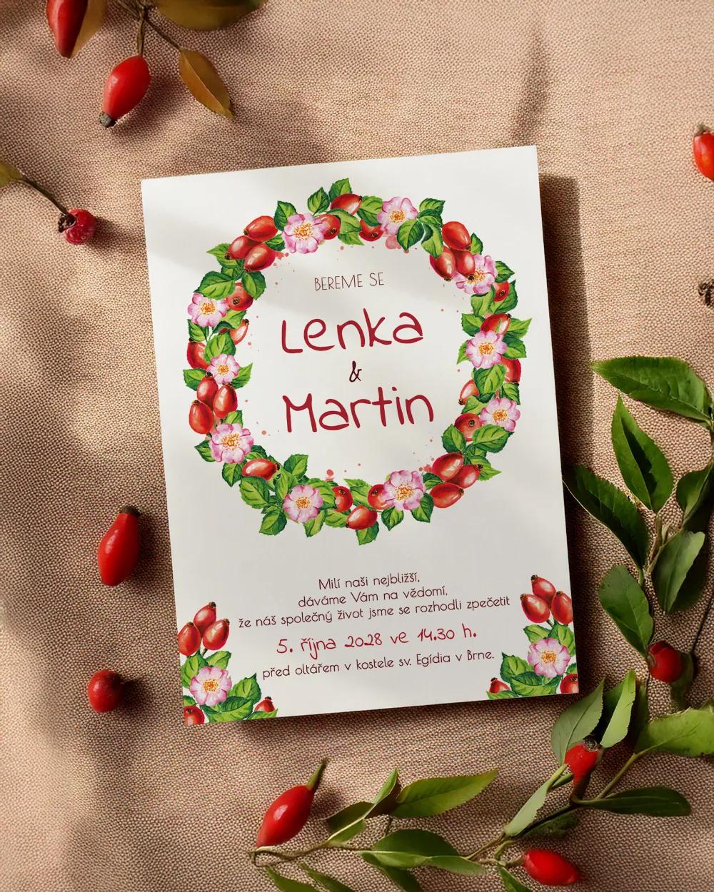 Svatební oznámení - Šipky 1/2