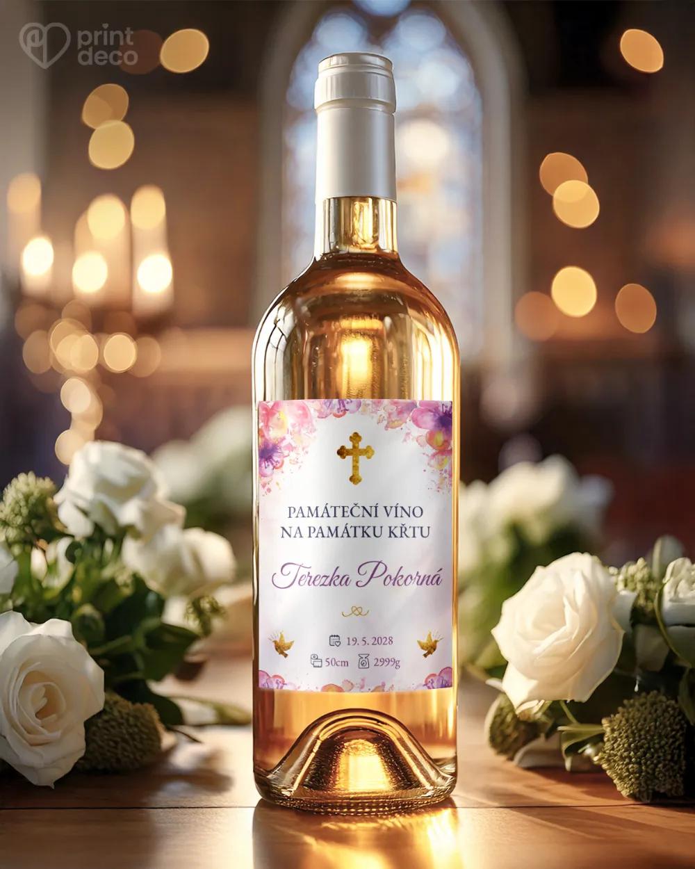 Etikety na láhve na svátost křtu, přijímání, biřmování – motiv 06 1/2