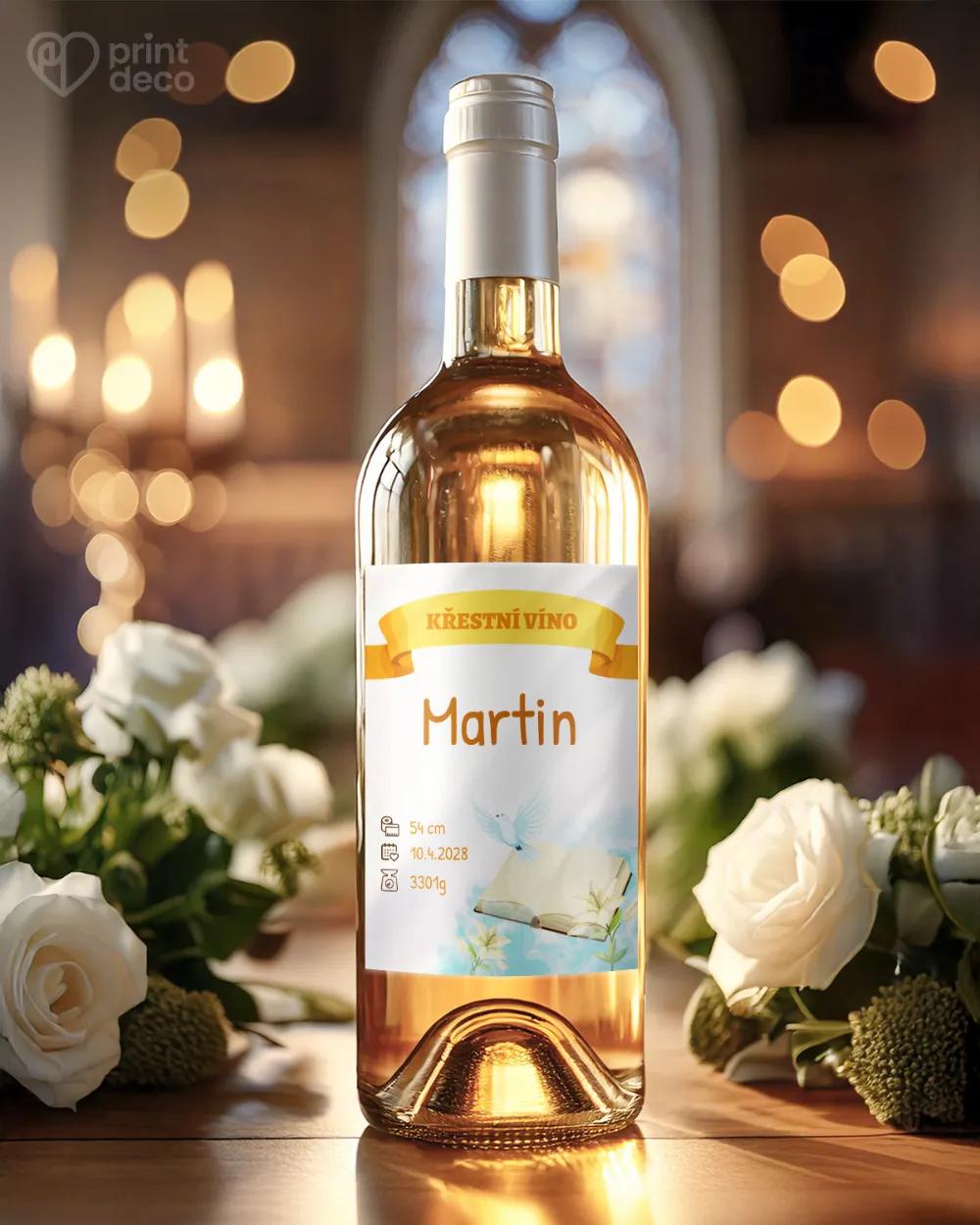 Etikety na láhve na svátost křtu, přijímání, biřmování – motiv 08 1/2