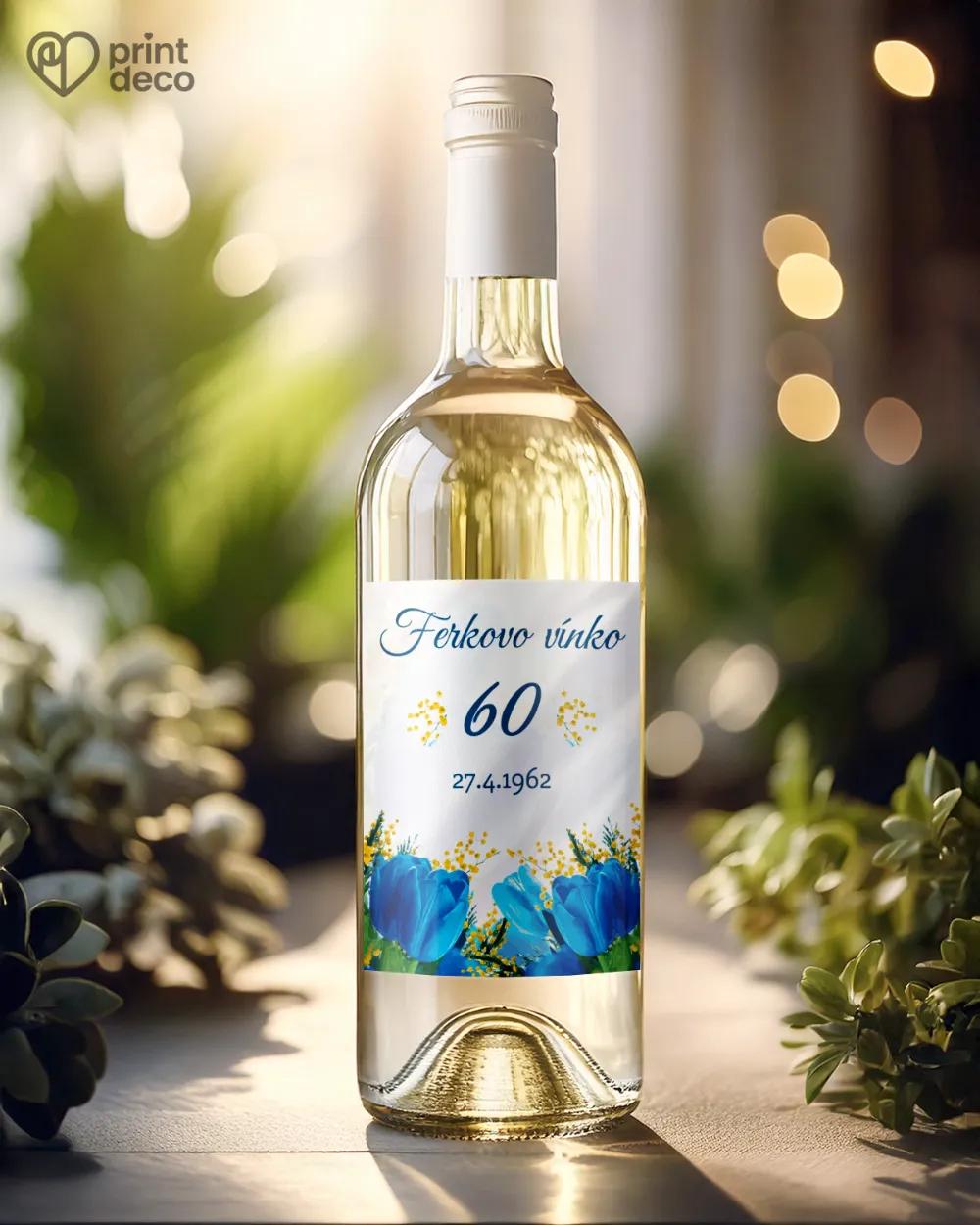 Etikety na láhve Tulipány 1/2