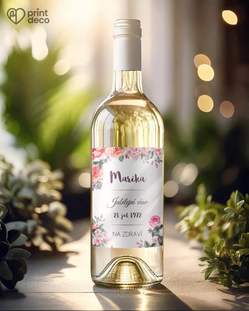 Etikety na láhve Růže 1/2