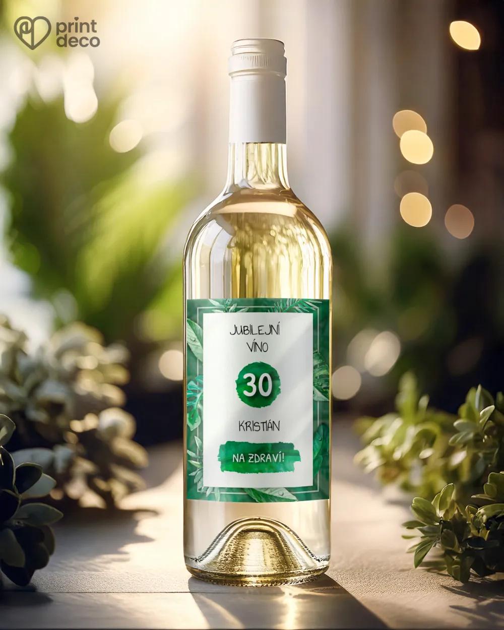 Etikety na láhve v přírodním Greenery stylu 1/2