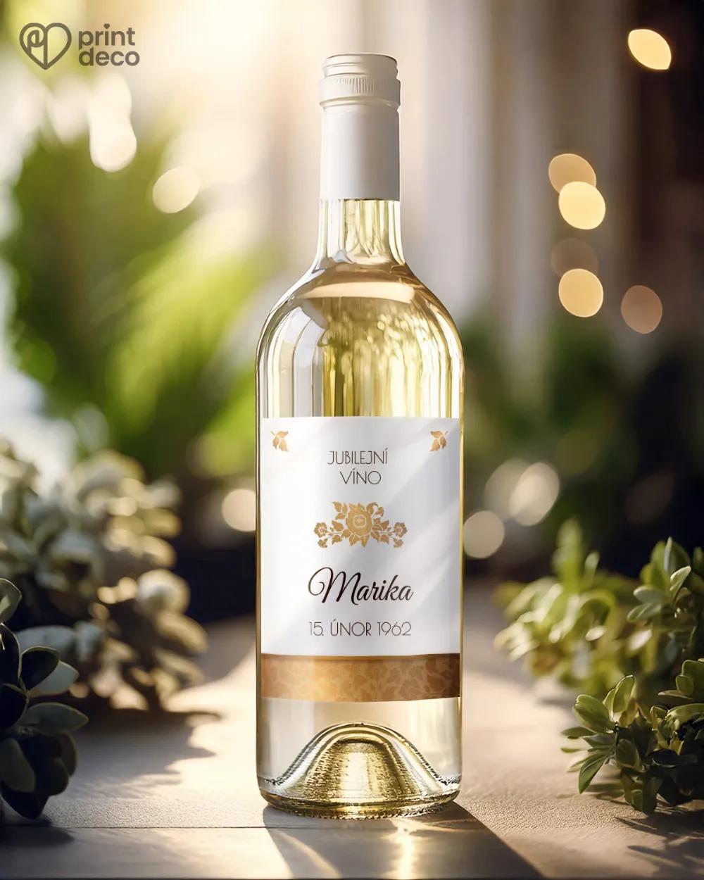 Etikety na láhve Zlatá růže 1/2