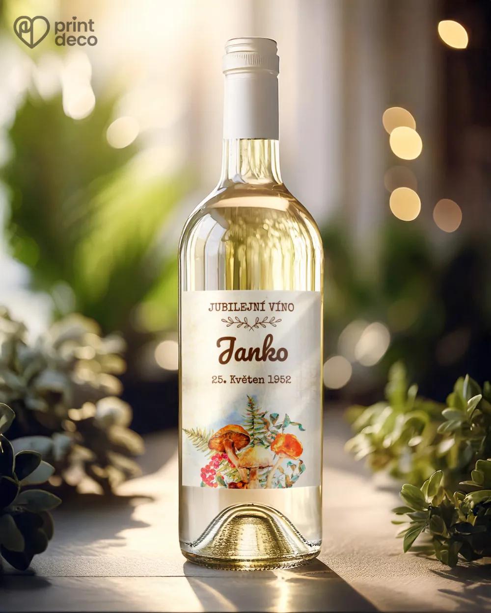 Etikety na láhve Lesní houby 1/2