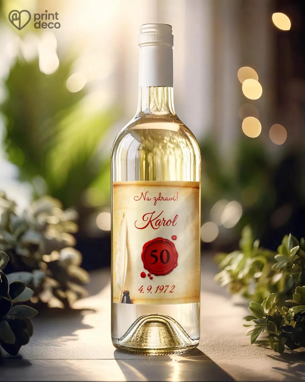 Etikety na láhve Starý svitek 1/2