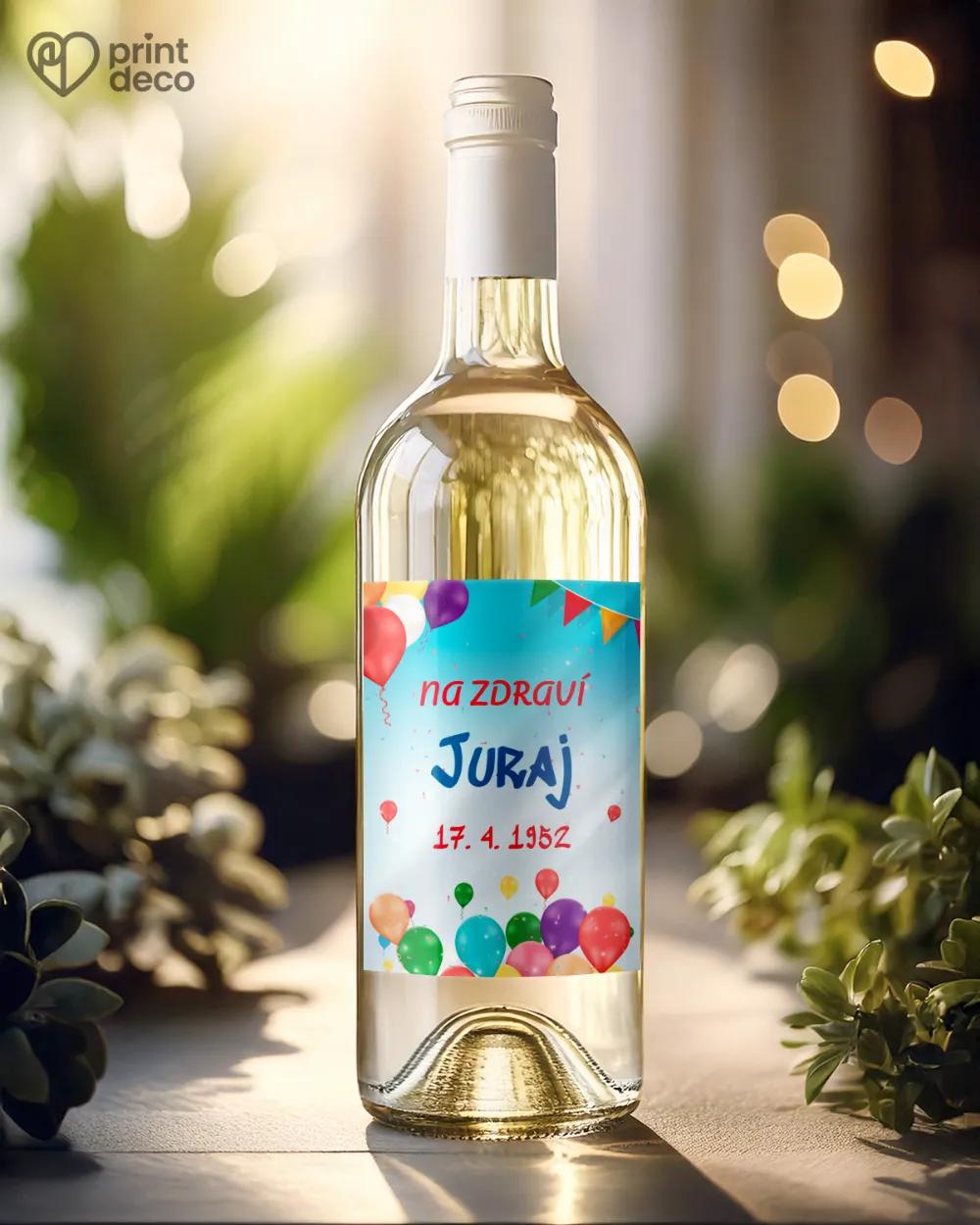 Etikety na láhve Párty balóny 1/2