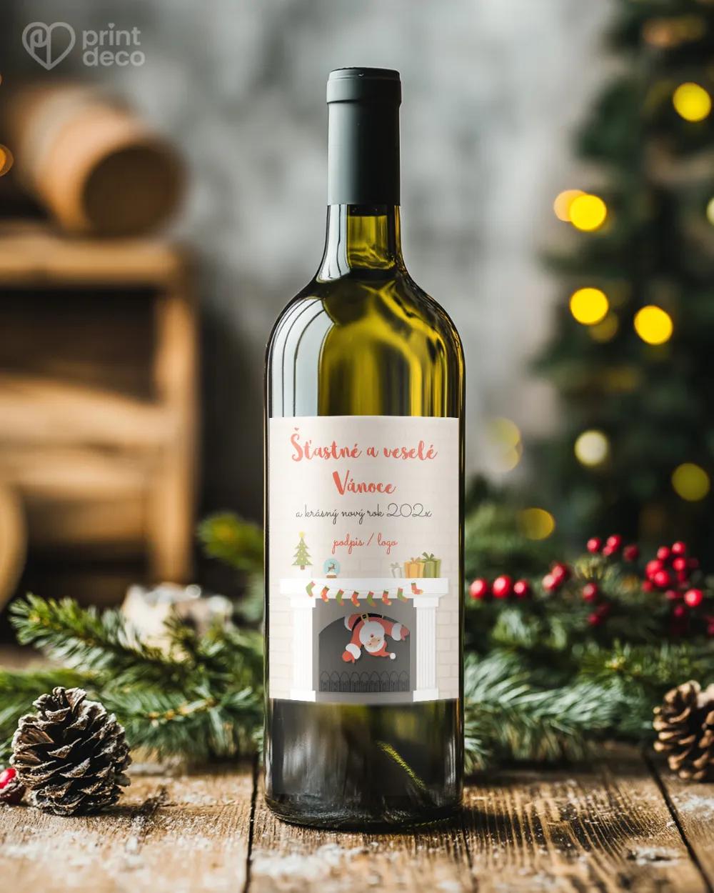 Vánoční etiketa na láhve – motiv 01 1/2