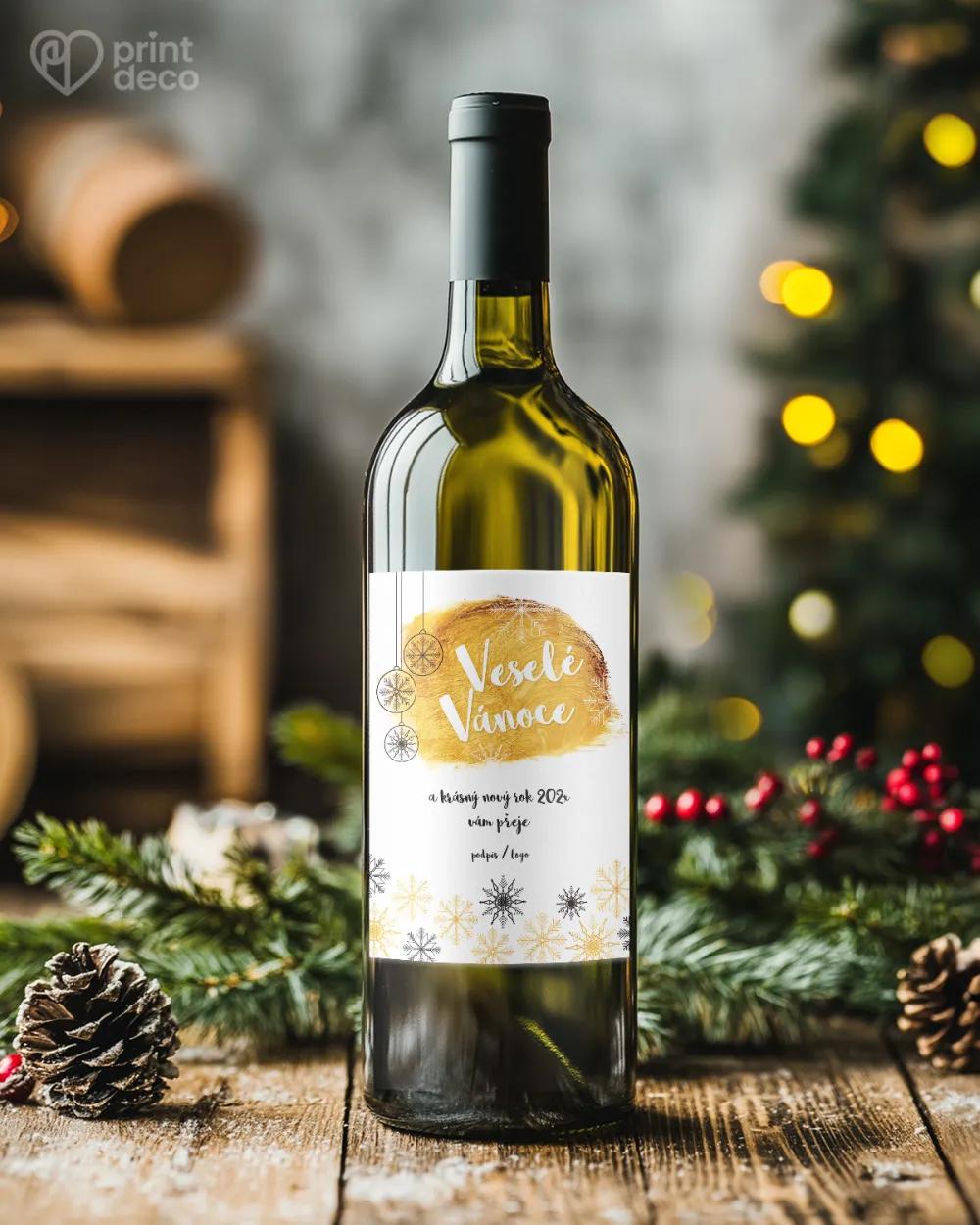 Vánoční etiketa na láhve – motiv 02 1/2