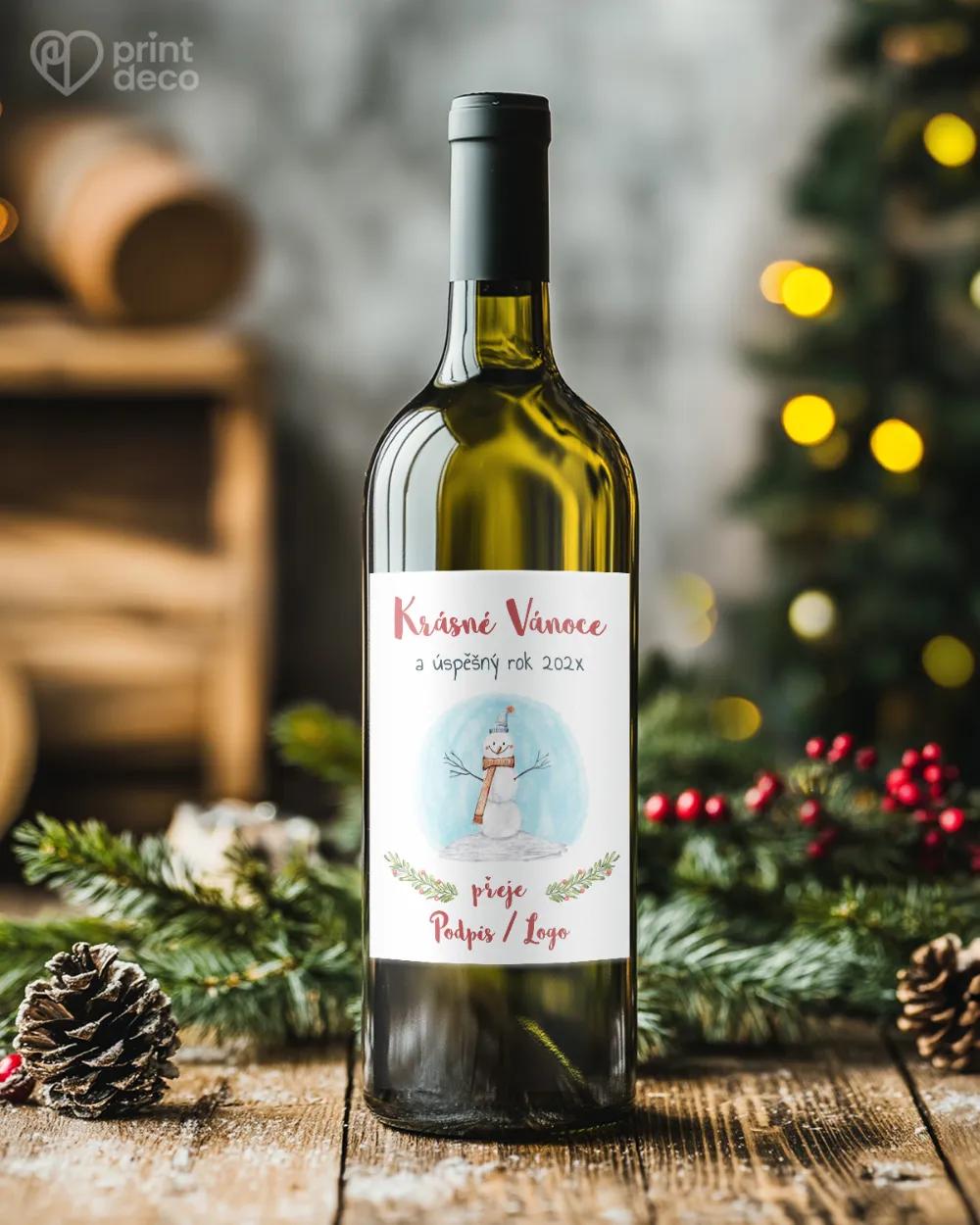 Vánoční etiketa na láhve – motiv 03 1/2