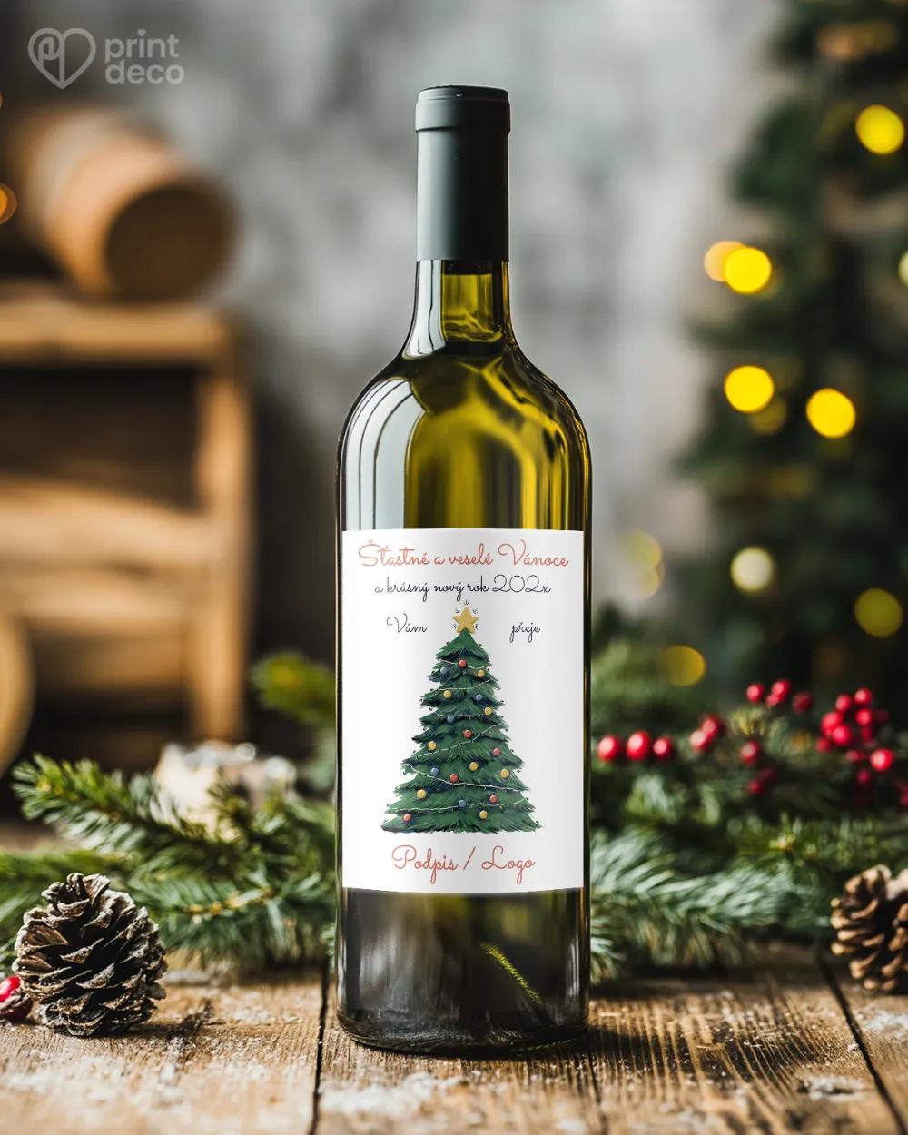 Vánoční etiketa na láhve – motiv 04 1/2