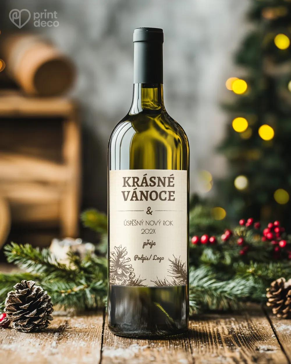 Vánoční etiketa na láhve – motiv 06 1/2