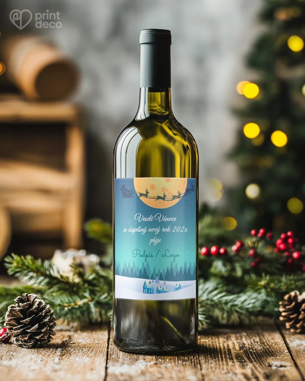 Vánoční etiketa na láhve – motiv 07 1/2