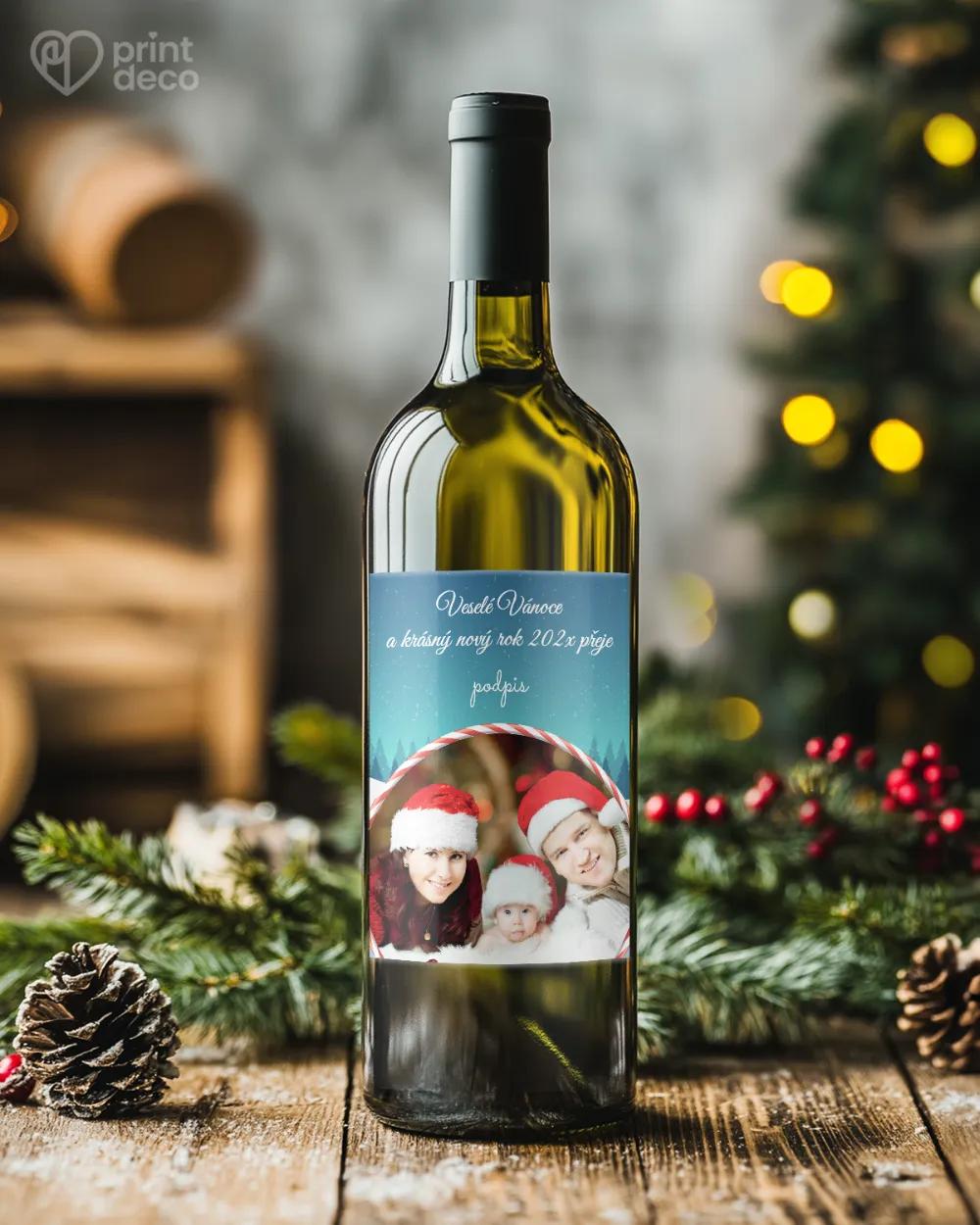 Vánoční etiketa na láhve – motiv 07 foto 1/2