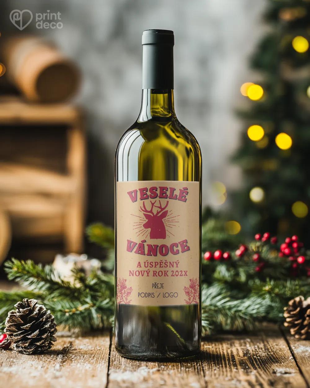 Vánoční etiketa na láhve – motiv 08 1/2