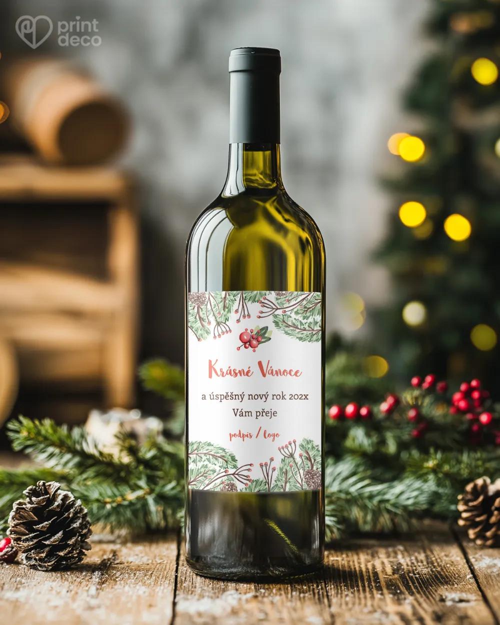 Vánoční etiketa na láhve – motiv 09 1/2
