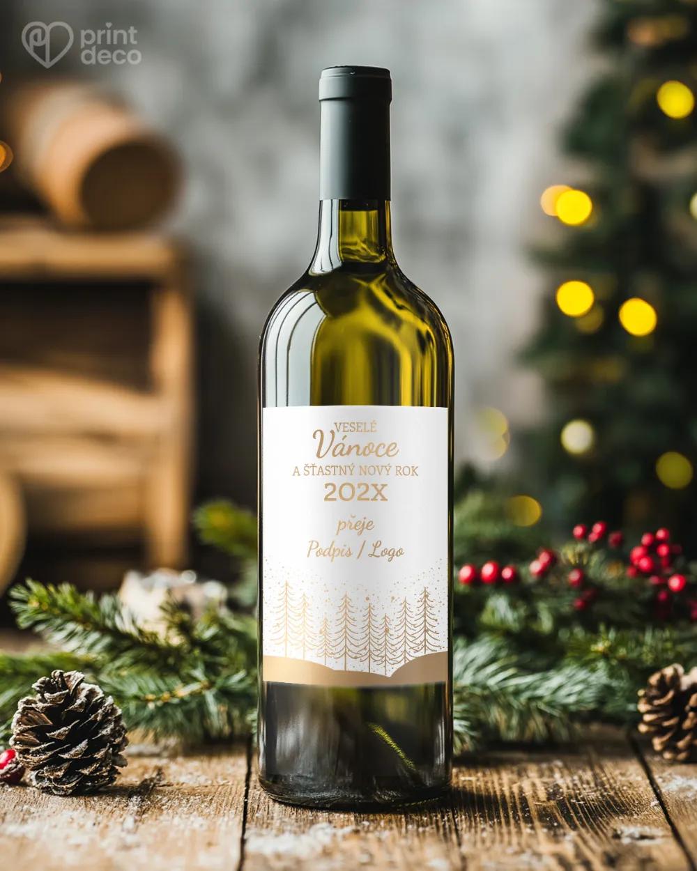 Vánoční etiketa na láhve – motiv 11 A 1/2
