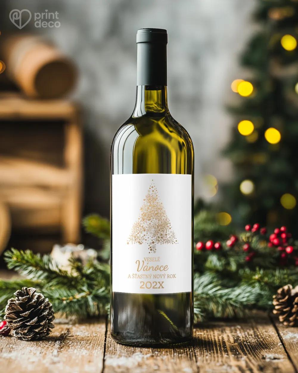 Vánoční etiketa na láhve – motiv 11 B 1/2