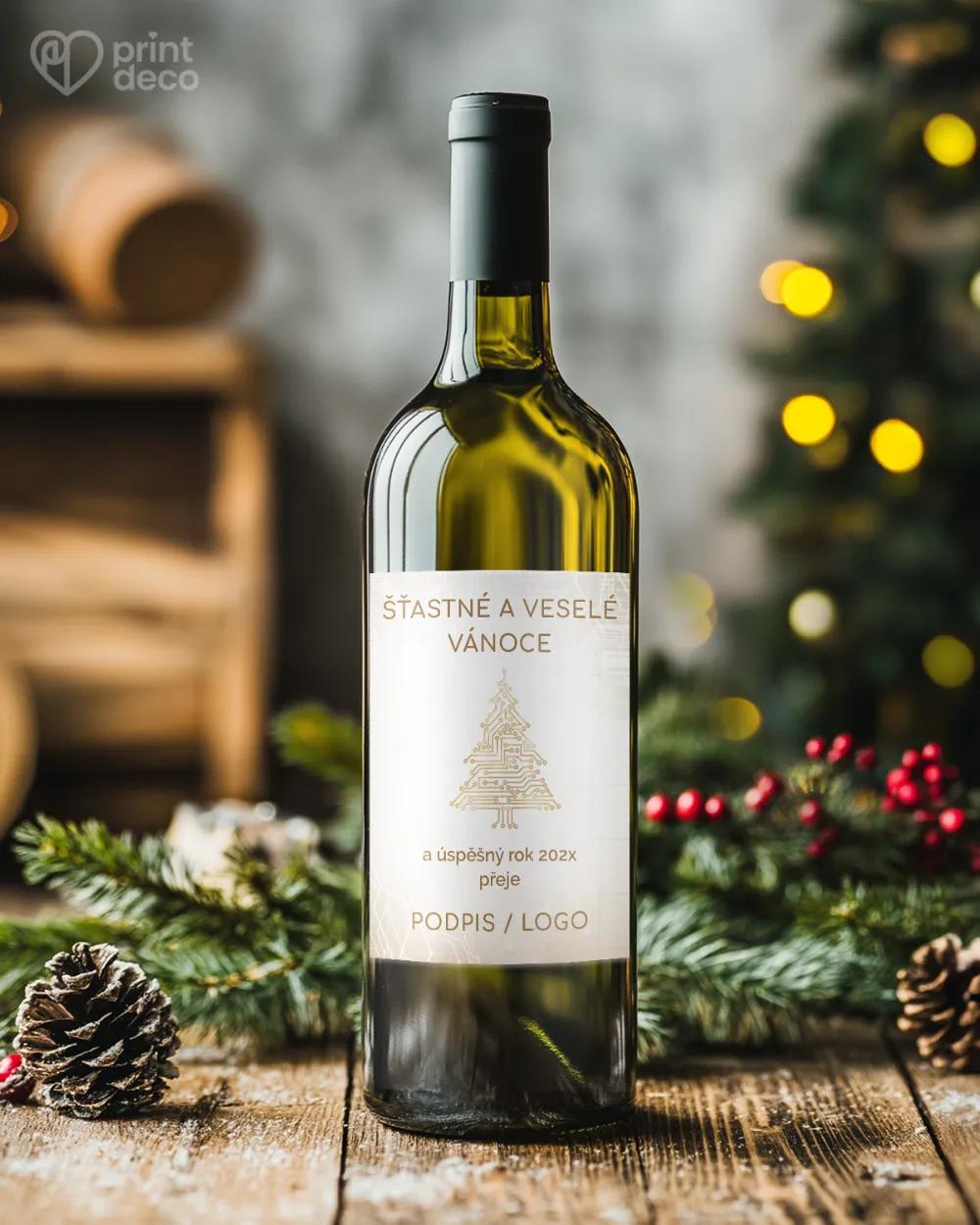 Vánoční etiketa na láhve – motiv 19 1/2