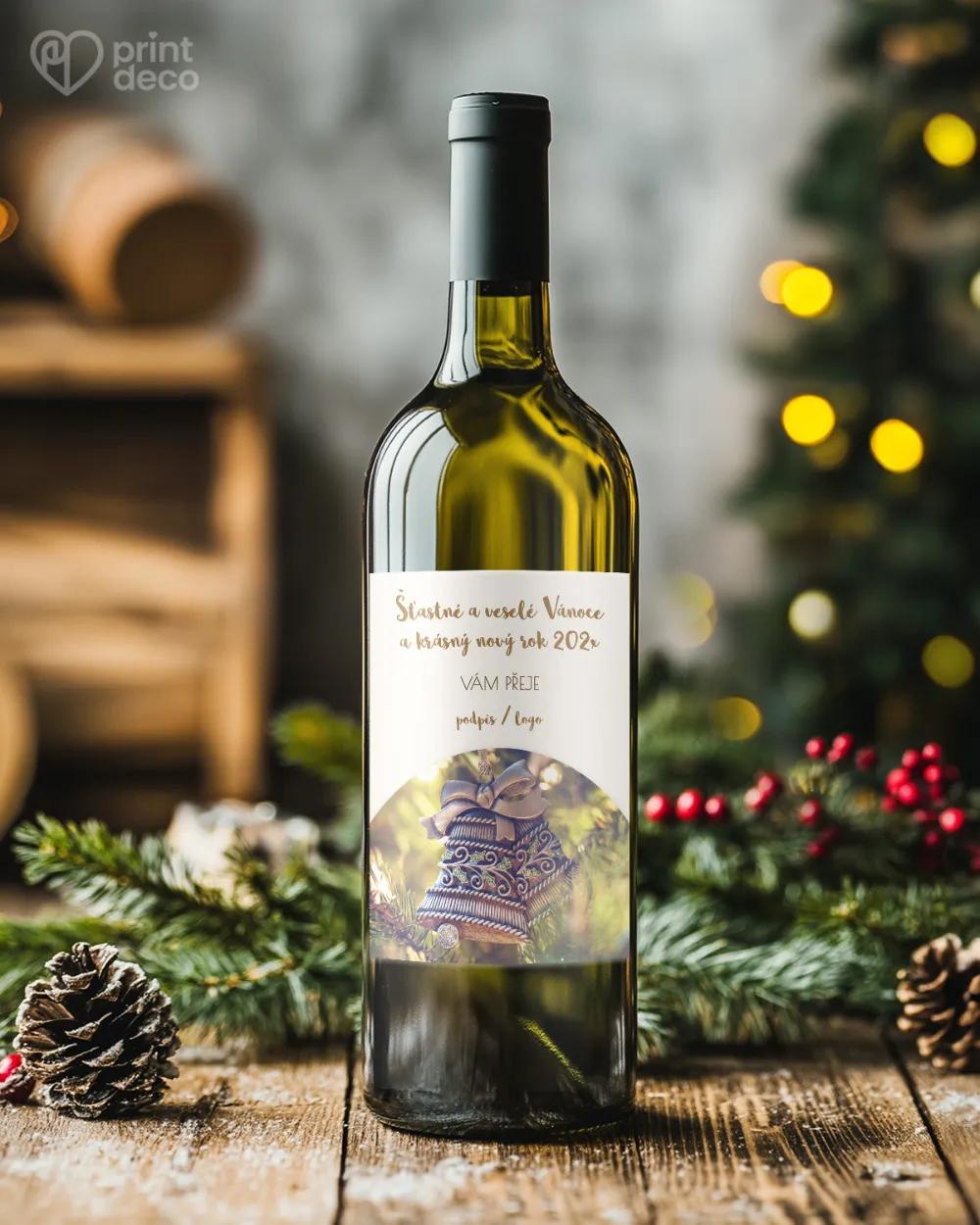 Vánoční etiketa na láhve – motiv 25 1/2
