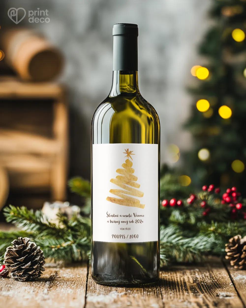Vánoční etiketa na láhve – motiv 28 1/2