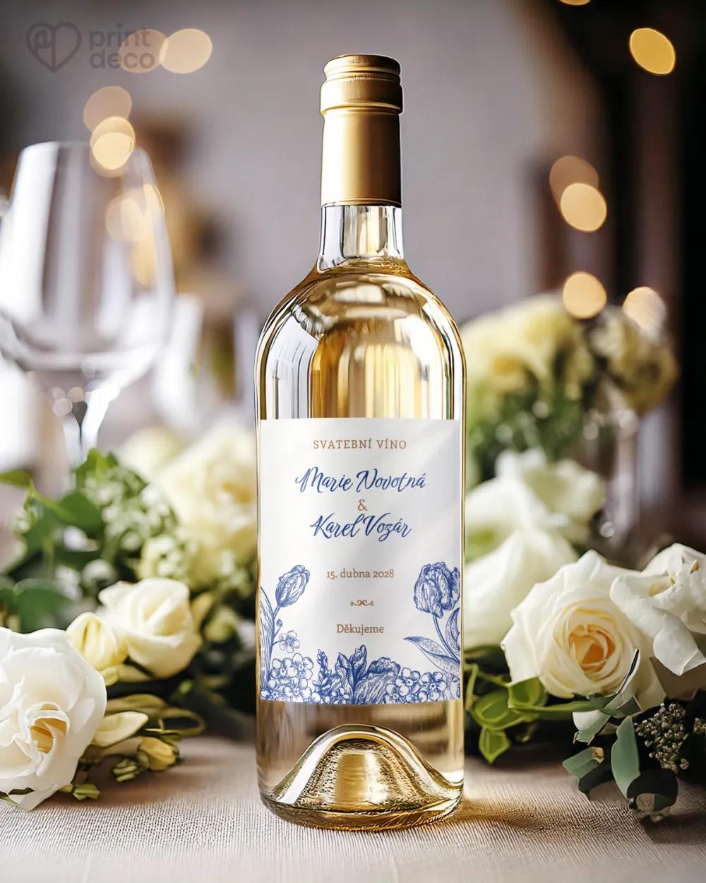 Svatební etikety Modré polní květiny 1/2