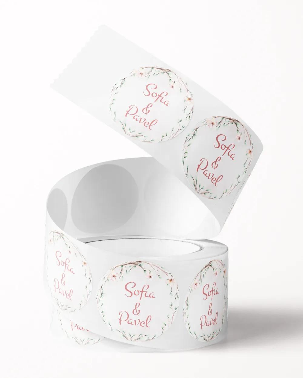 Svatební mini nálepky na obálky a dárky Svatební brána 2/3