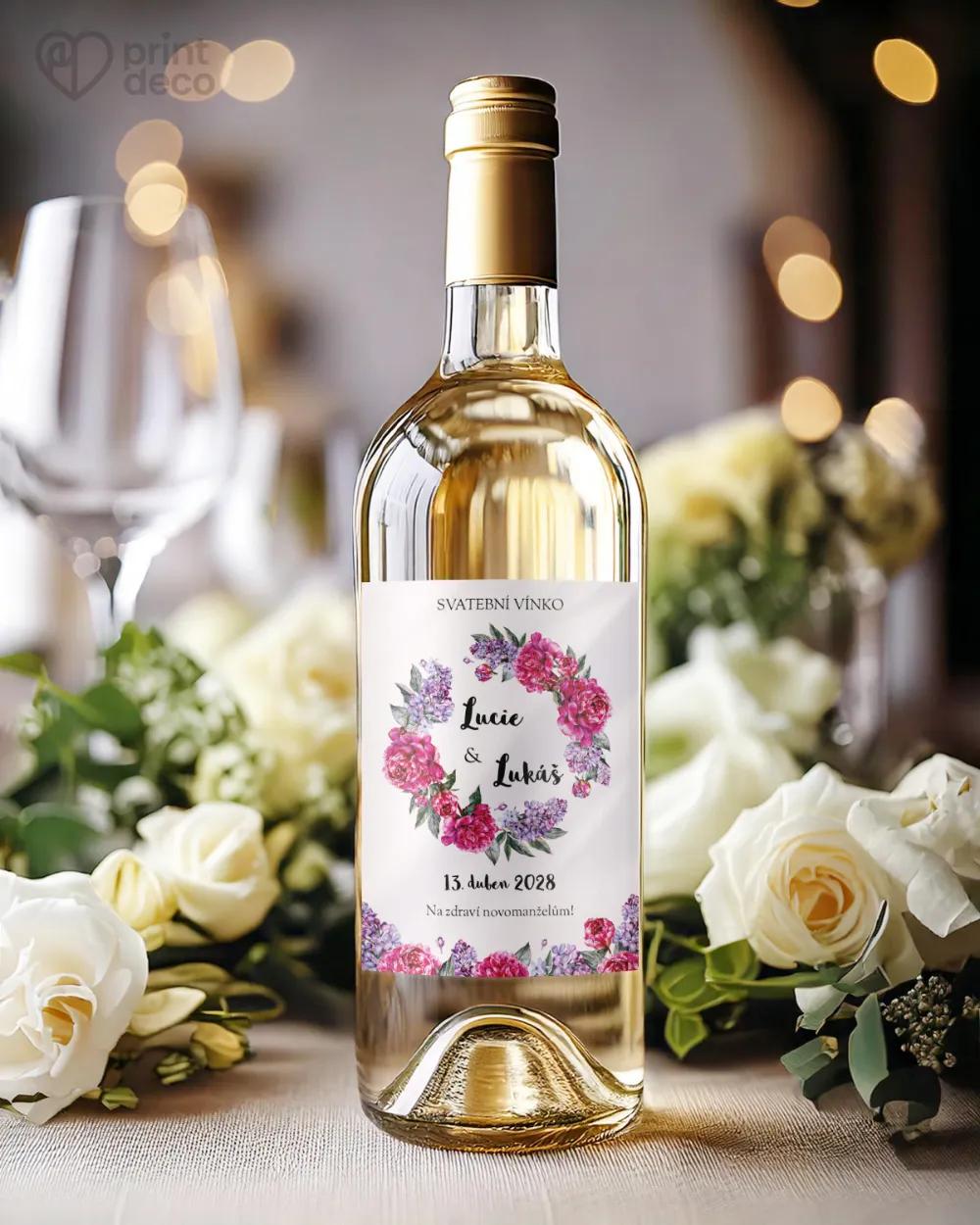 Svatební etikety Pivoňky s šeříkem II. 1/2