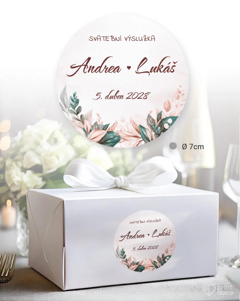 Svatební samolepky na výslužky botanic I. 1/3