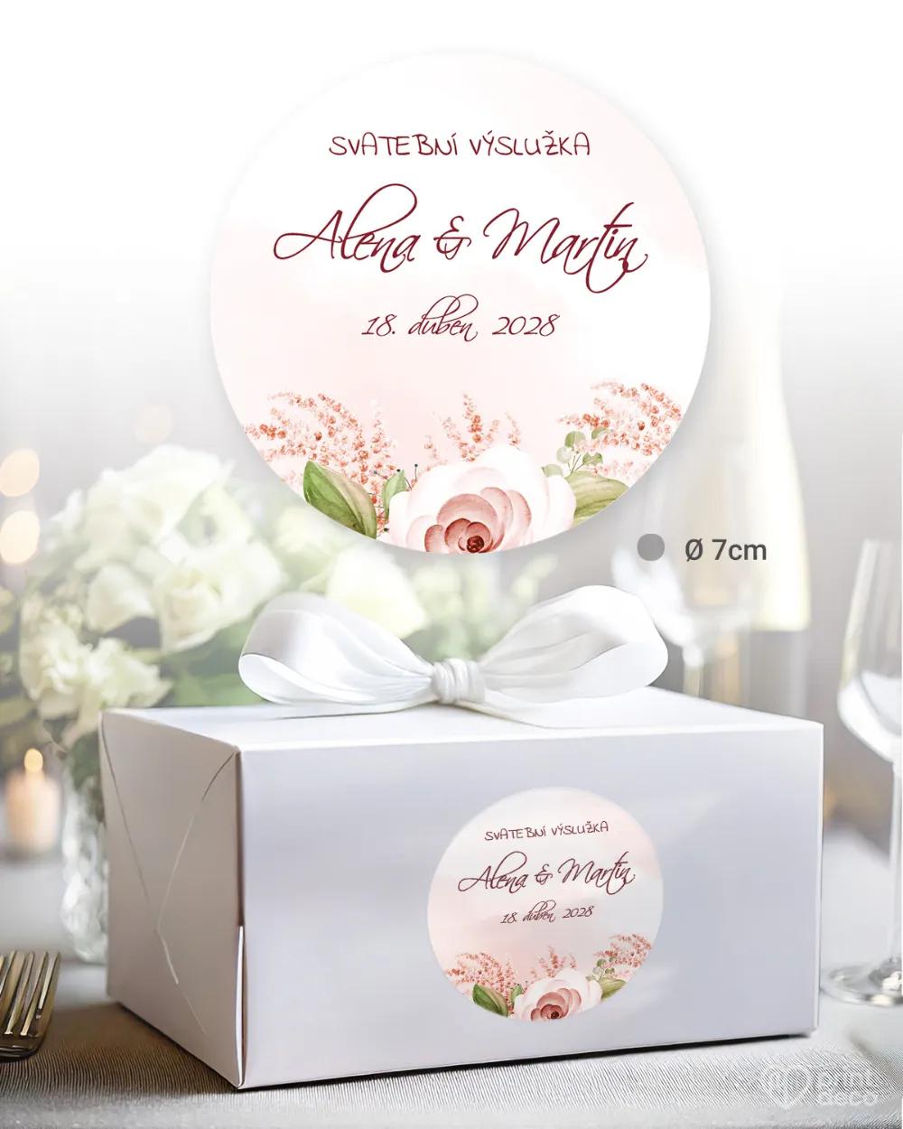 Svatební samolepky na výslužky botanic II. 1/3