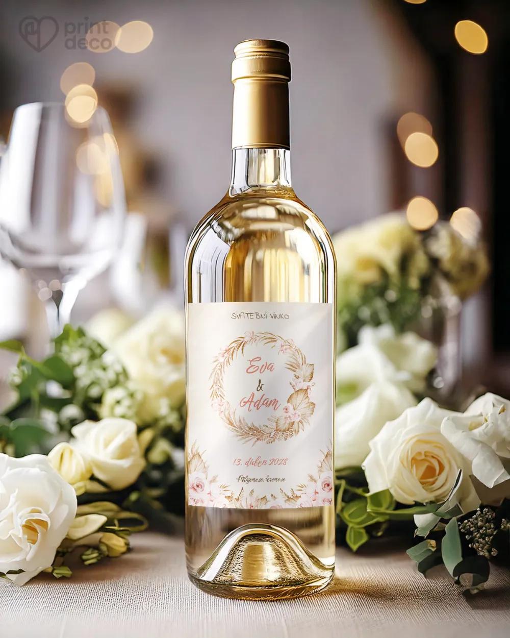 Svatební etikety Sušené květiny I. 1/2