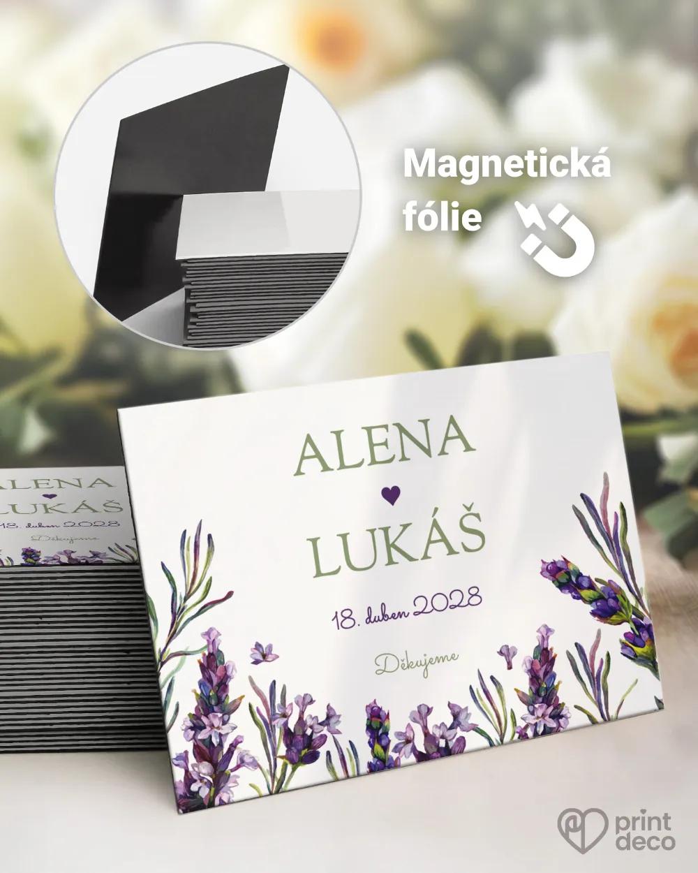 Svatební magnetky - Levandule II. 1/2