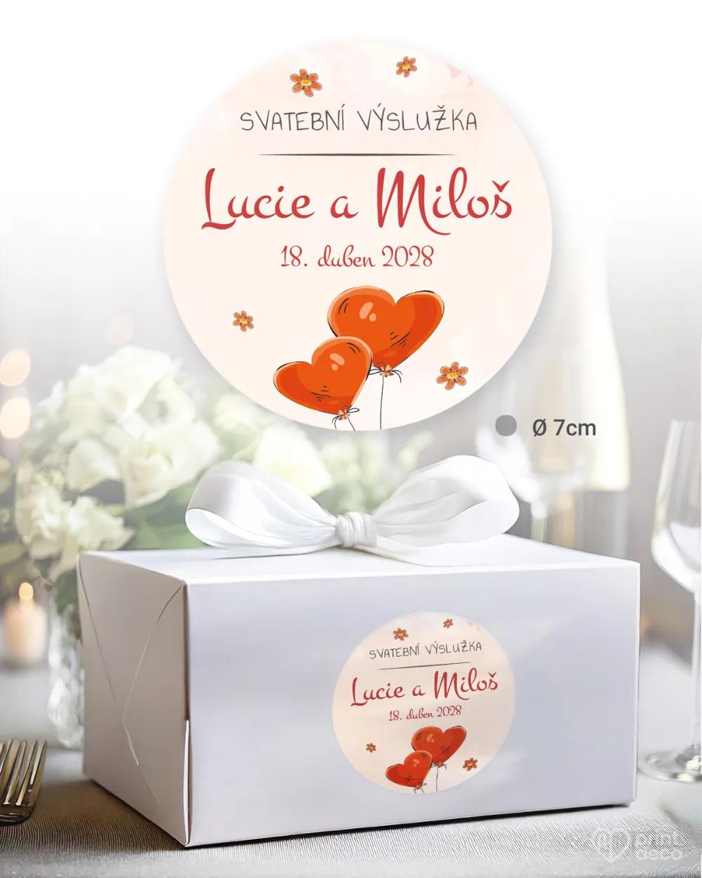 Svatební samolepky na výslužky macík 1/3