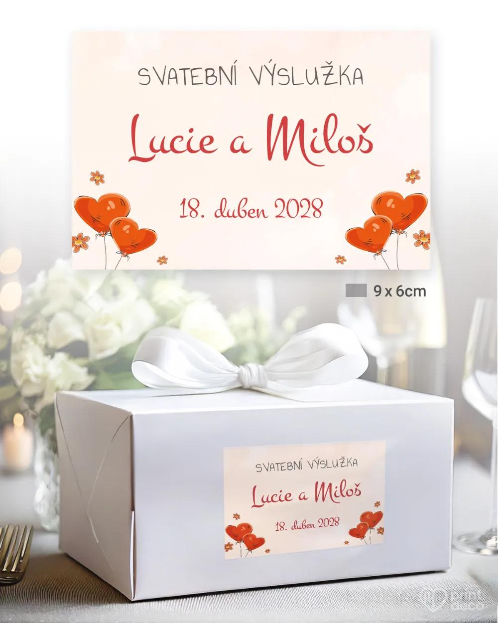 Svatební samolepky na výslužky macík 2/3