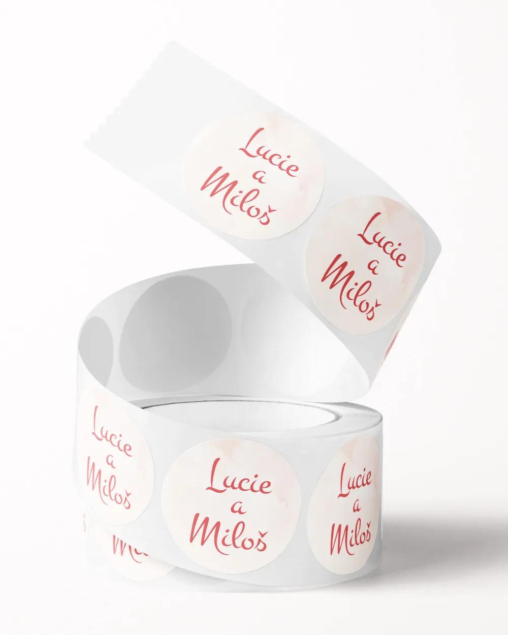 Svatební mini nálepky na obálky a dárky Macík 2/3