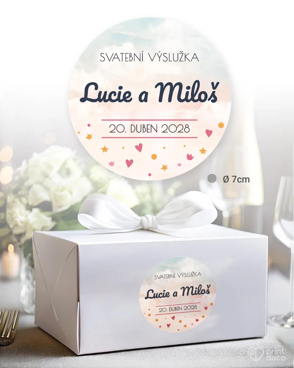 Svatební samolepky na výslužky zamilovaný pár II. 2/3