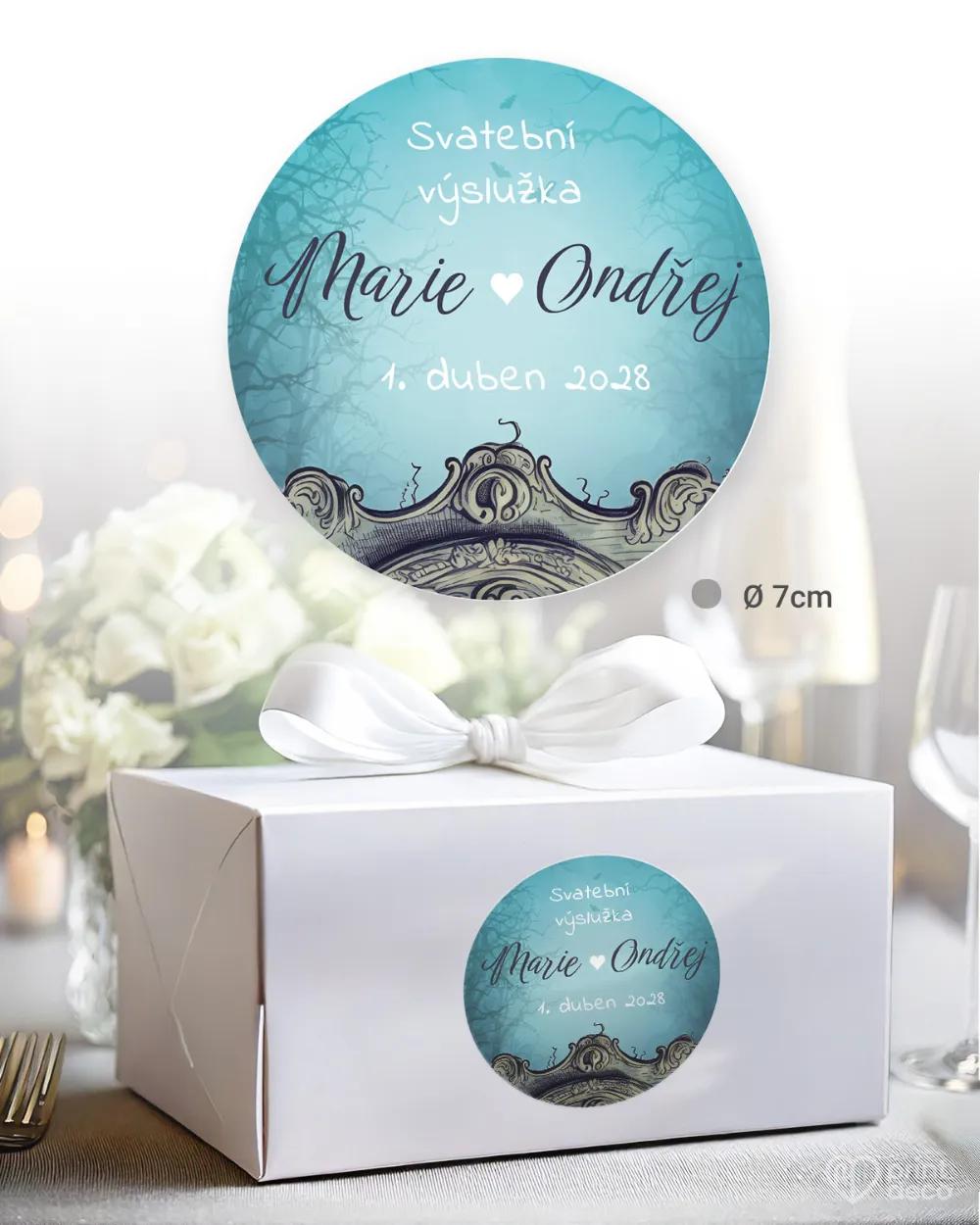 Svatební samolepky na výslužky The Addams Family 2/3