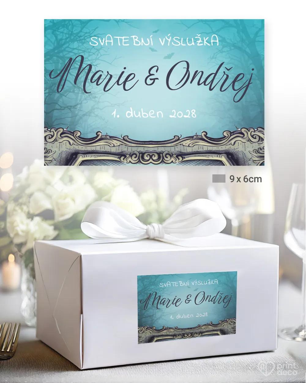 Svatební samolepky na výslužky The Addams Family 1/3