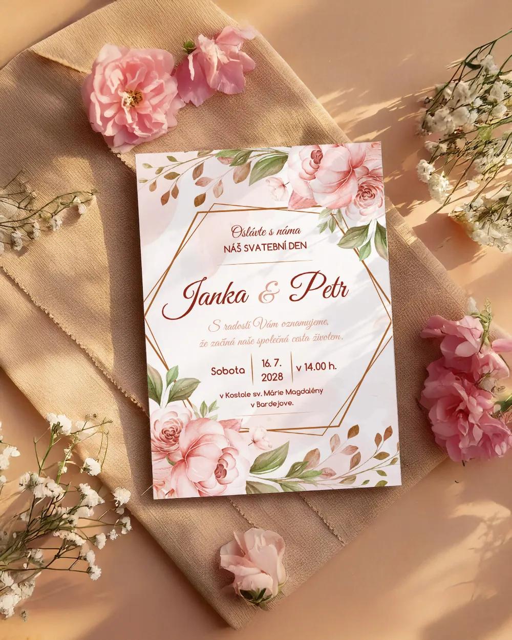 Svatební oznámení - Květinový sen 1/2