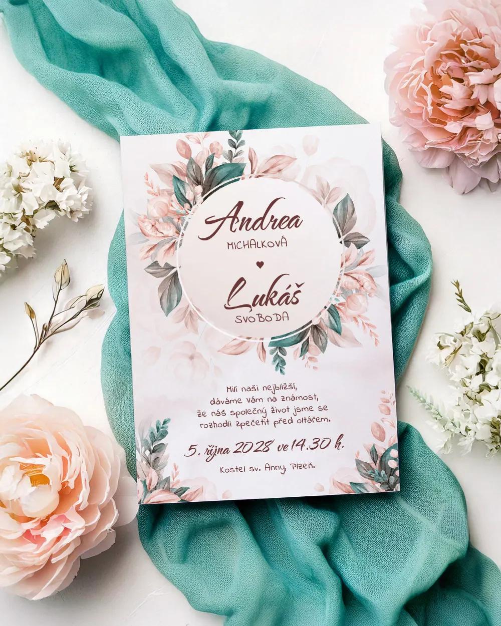 Svatební oznámení - Botanic 01 1/2