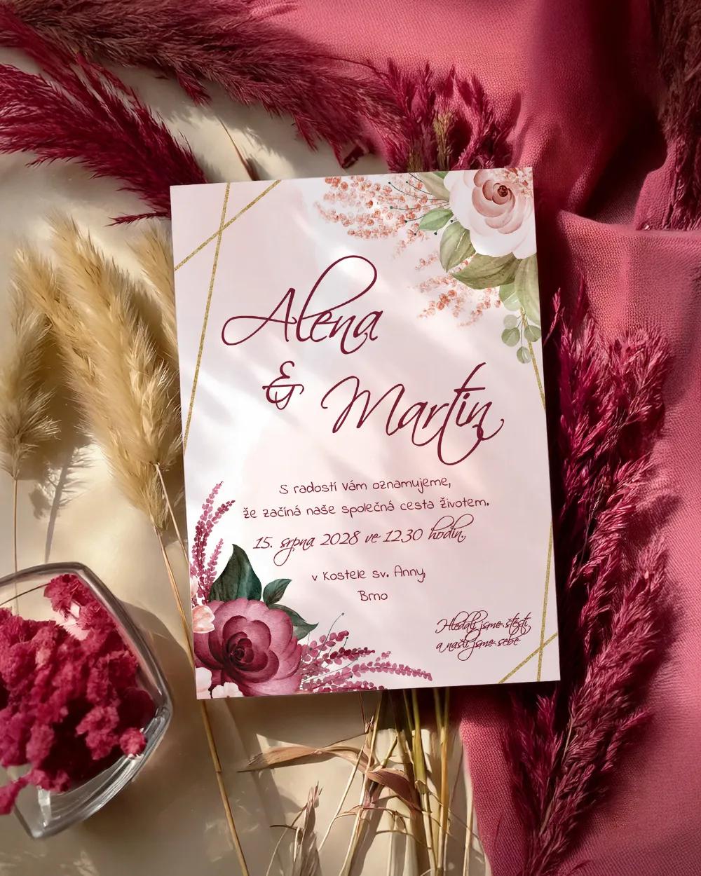 Svatební oznámení - Botanic 02 1/2