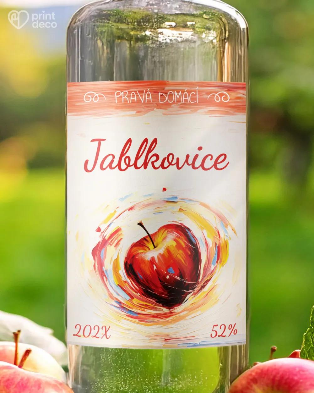 Etikety na jablkovici – motiv 03