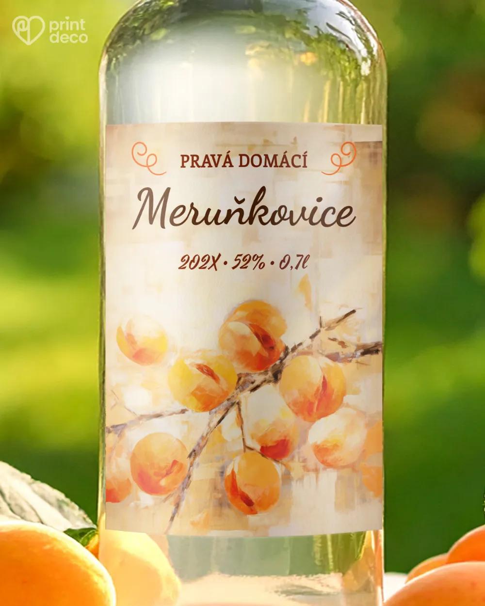Etikety na meruňkovici – motiv 03