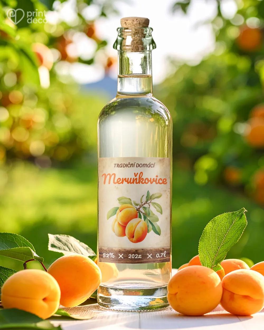 Etikety na meruňkovici – motiv 15 1/2