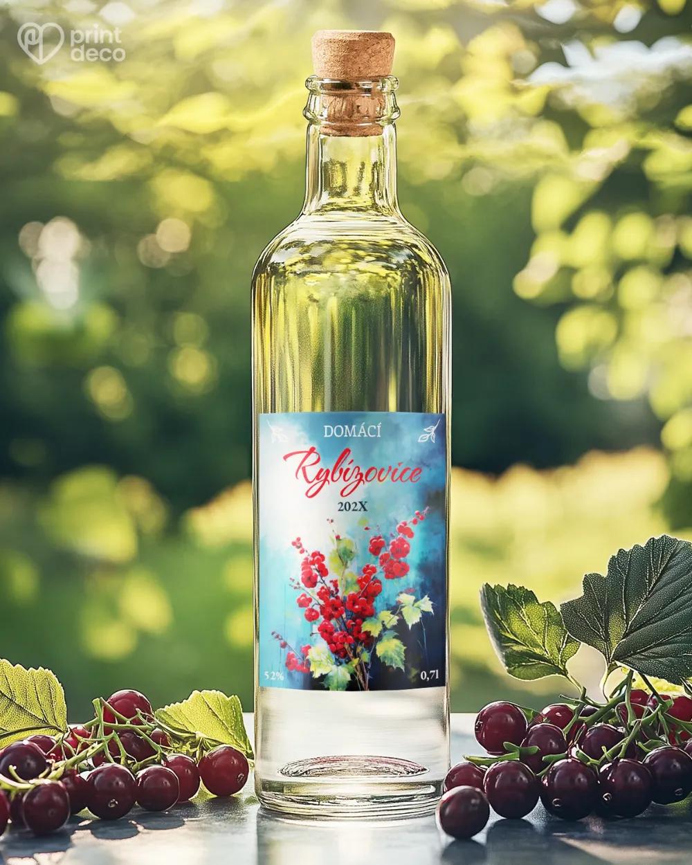 Etikety na rybízovici – motiv 02 červená 1/2