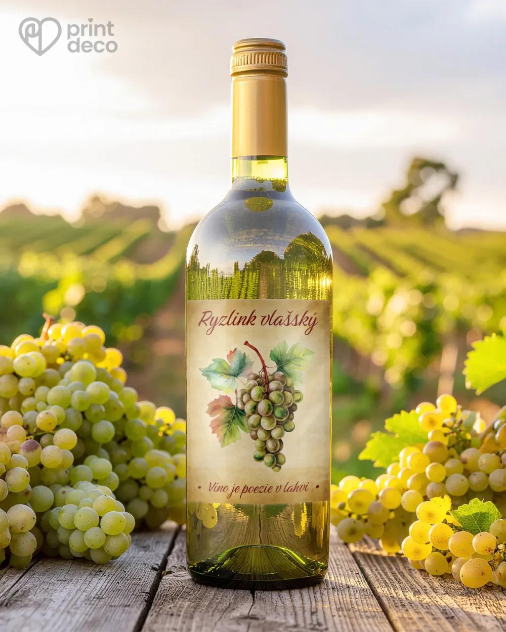 Etikety na víno - motiv 02 tmavá 1/2
