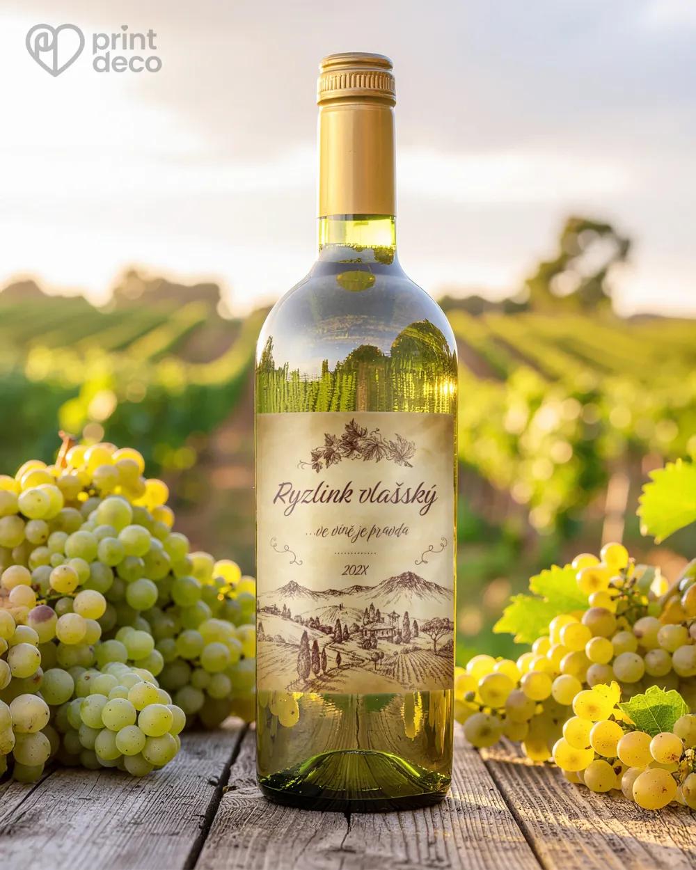 Etikety na víno - motiv 03 tmavá 1/2